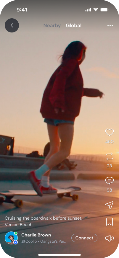 Reel by Charlie Brown: cruising the boardwalk before sunset, Venice Beach